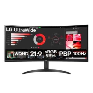 Monitor LG 34" 100Hz 5ms UltraWide Curvo - 34WR50QC-B.AWZM
