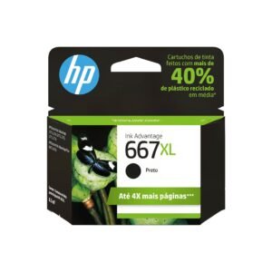 Cartucho Tinta HP 667XL Preto - 3YM81AB