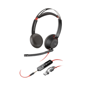 Headset HP Poly Blackwire 5220 Stereo USB-A/C Preto - 8X231AA