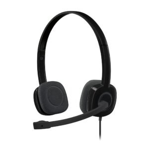 Headset Logitech H151 Preto estéreo analógico - 981-000587