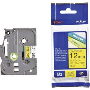 Fita Brother Preto/Amarelo para Rotuladores - TZE631