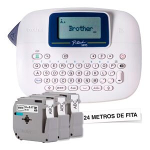Rotulador Eletrônico Brother com 3 fitas Branco - PTM95WTBP